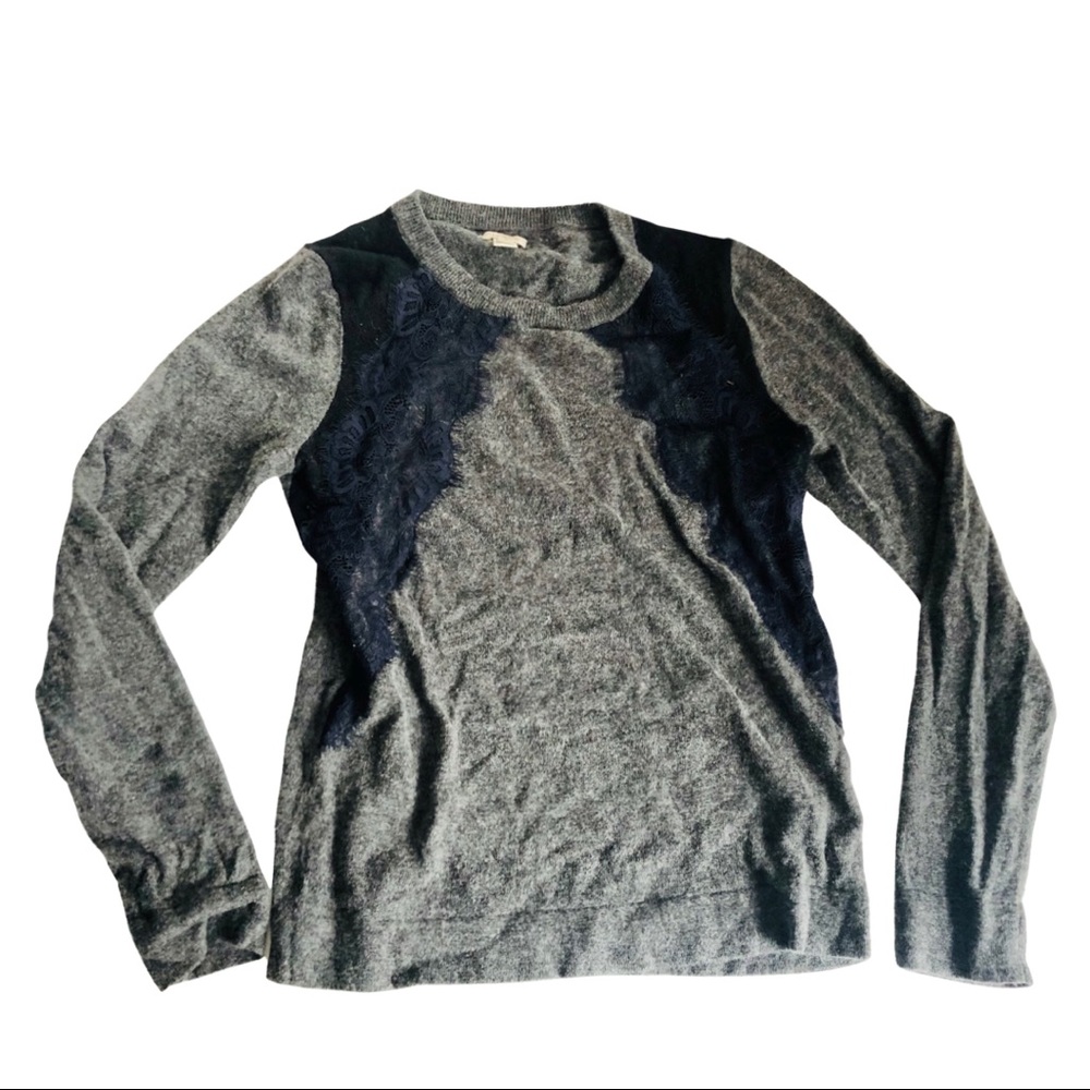 J. Crew Factory Lace Detail Sweater